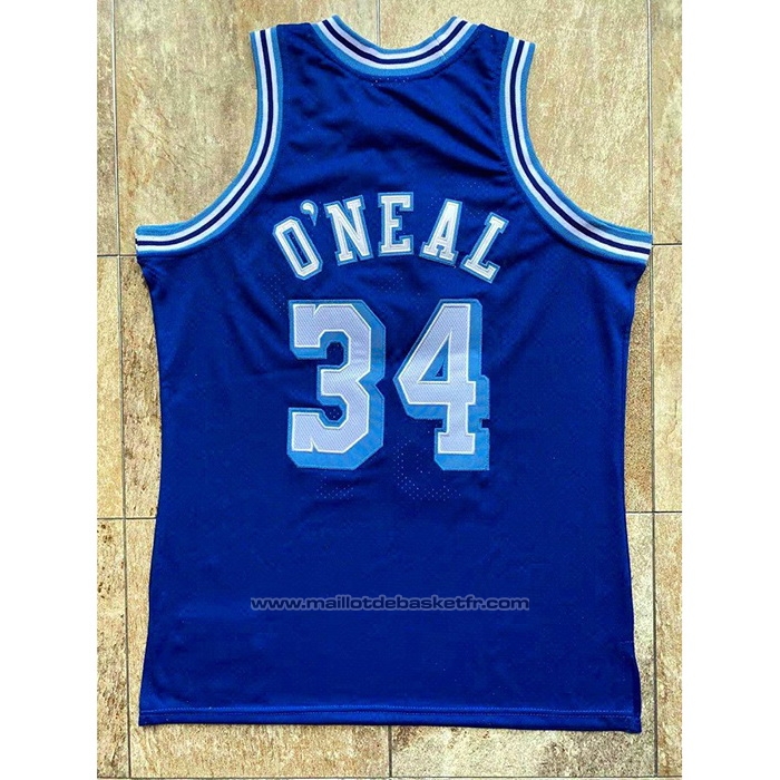 Maillot Los Angeles Lakers Shaquille O'Neal #34 Retro 1996-97 Bleu